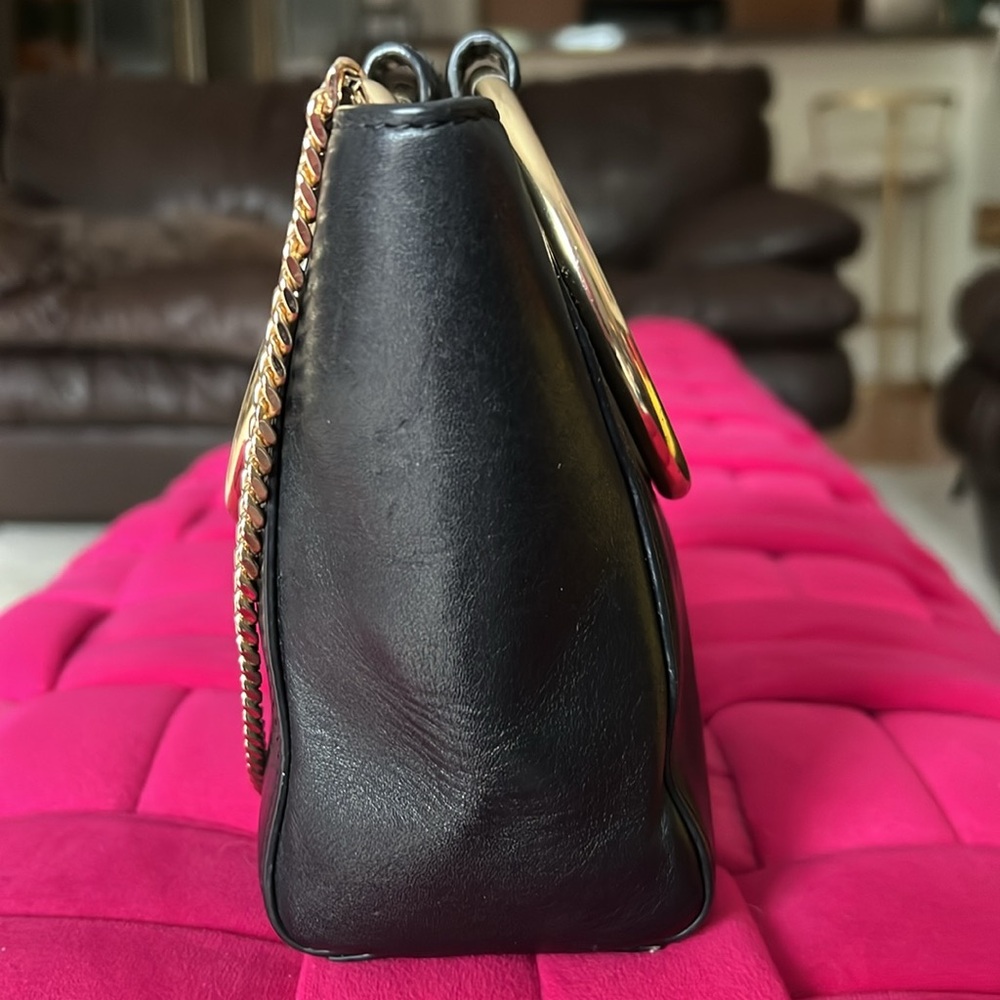 Henri Bendel Black Mini Bag with Gold Accent - Picture 11 of 15